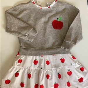 Mini Boden Apple Sweatshirt Dress